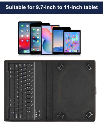 ユニバーサル Bluetooth キーボードケース iPad 9.7 10.2 10.9 11 インチサムスンギャラクシータブレノボタブタブレットケース製造タッチパッド